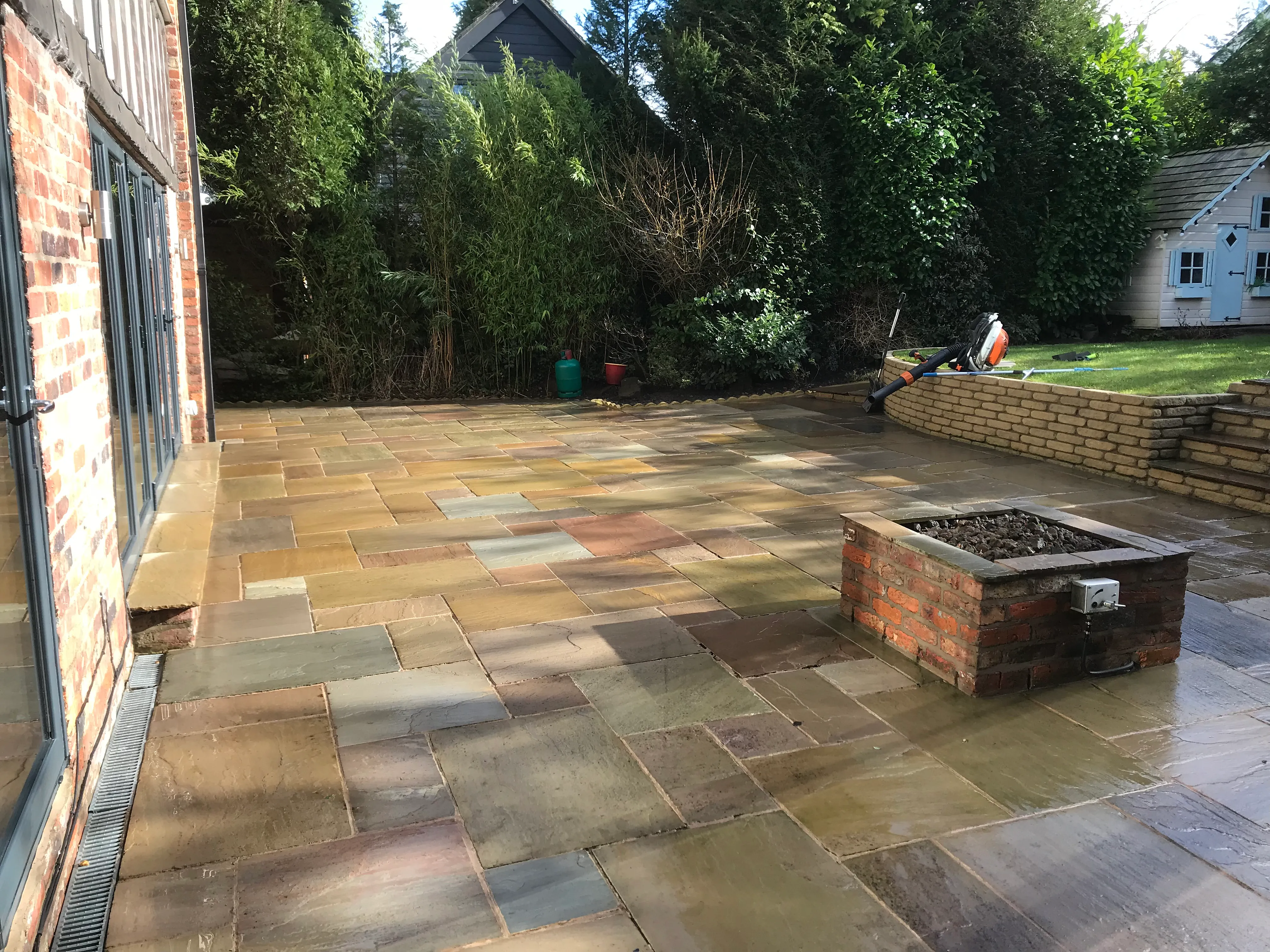 Jet washed patio